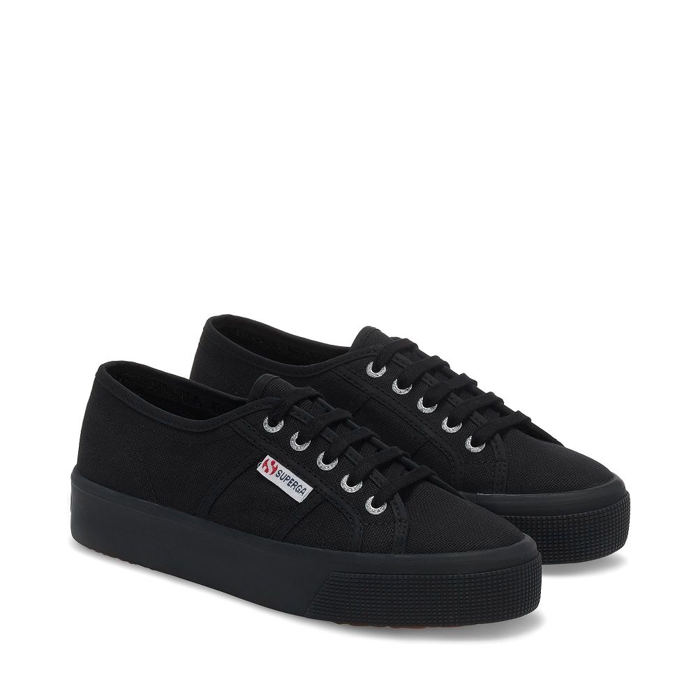 Superga 2730 Black Sneakers - Women's Sneakers USA | US5997720